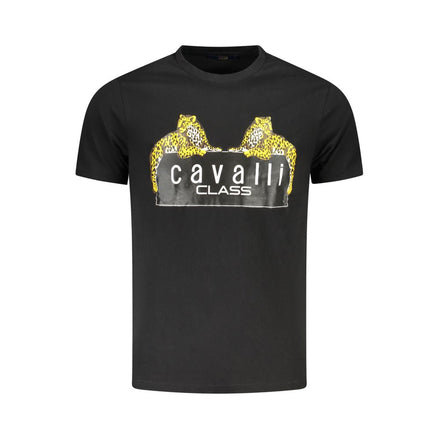 Cavalli Class Black Cotton Men's T-Shirt Cavalli Class