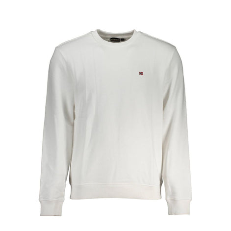 Napapijri Bianco Cotton Men Sweatshirt Napapijri