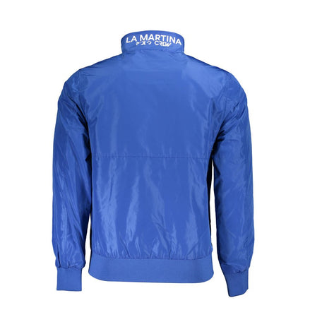 La Martina Blue Polyester Men's Jacket La Martina