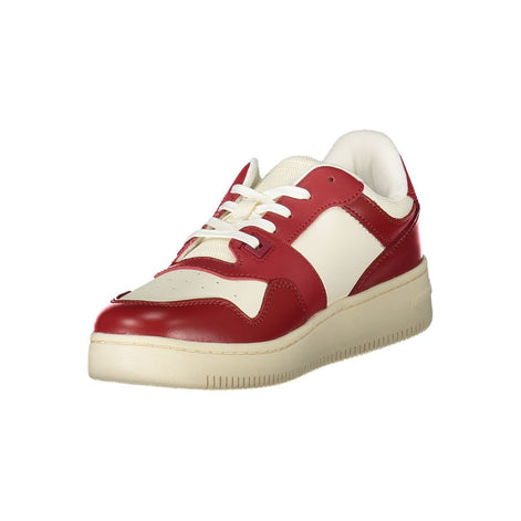 Tommy Hilfiger Red Leather Women Sneaker Tommy Hilfiger