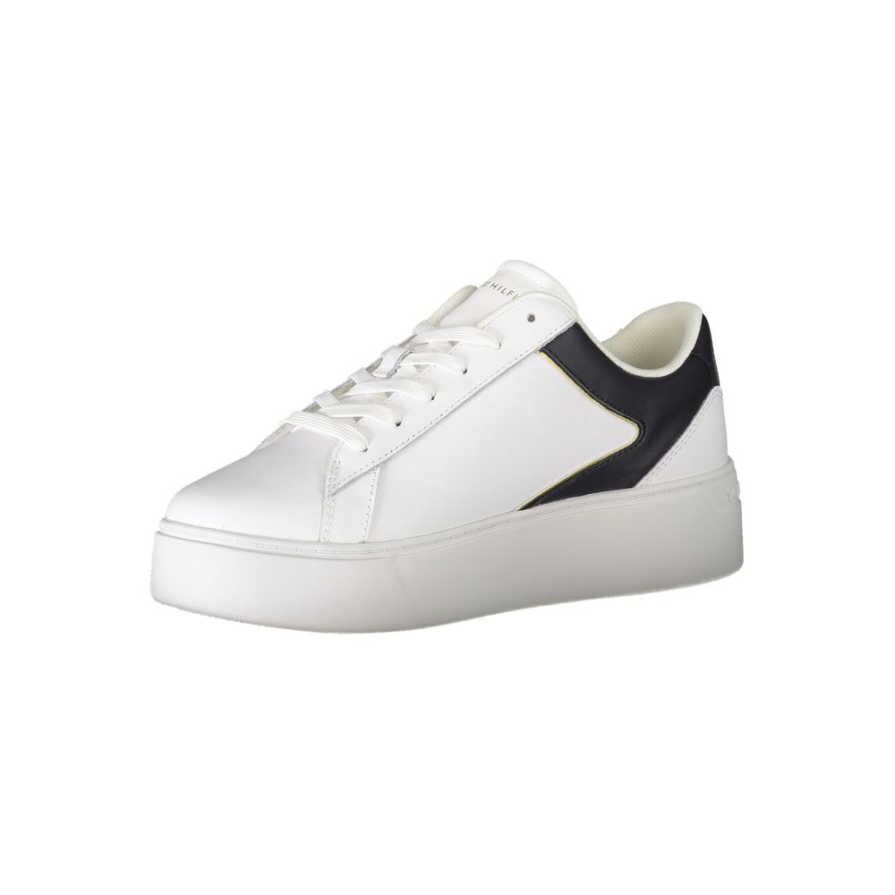 Tommy Hilfiger White Polyester Sneaker Tommy Hilfiger