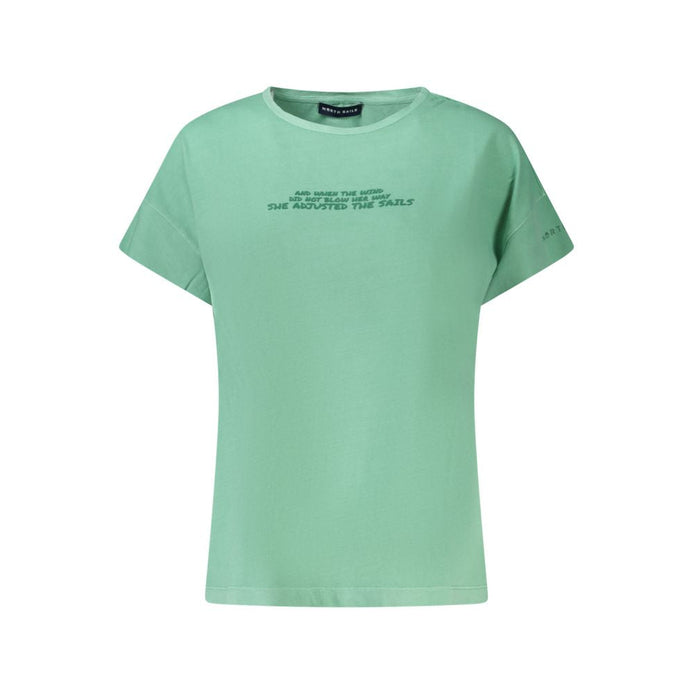 North Sails Green Cotton Women T-Shirt North Sails