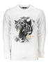 Cavalli Class White Cotton Men Sweatshirt Cavalli Class