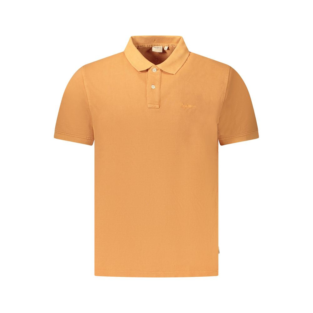 Pepe Jeans Arancione Cotton Men Polo Pepe Jeans