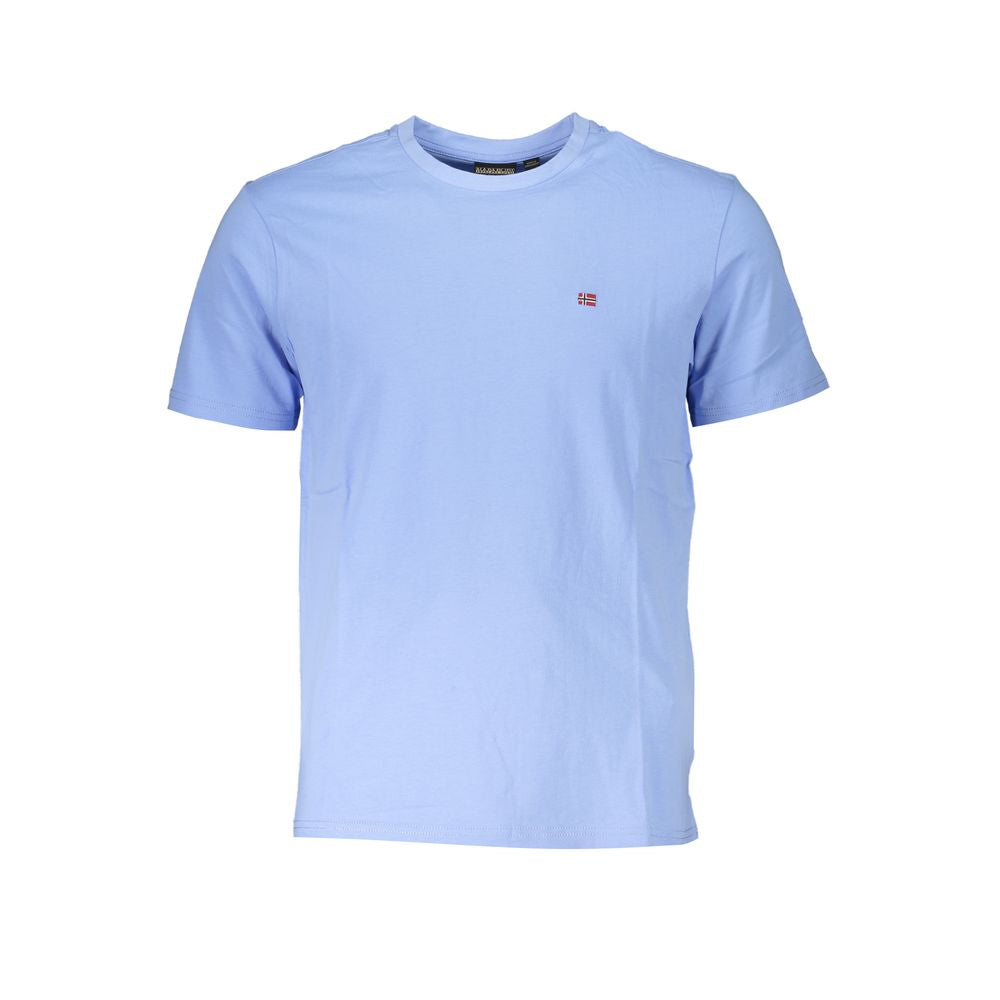 Napapijri Blu Cotton Men T-Shirt Napapijri
