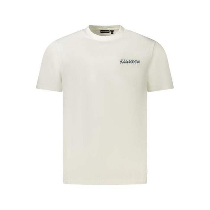 Napapijri White Cotton Men T-Shirt Napapijri