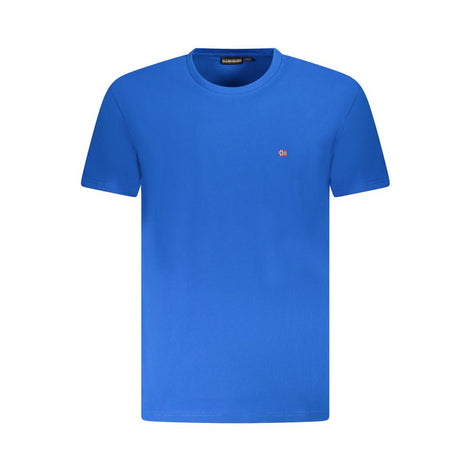 Napapijri Blue Cotton Men T-Shirt Napapijri