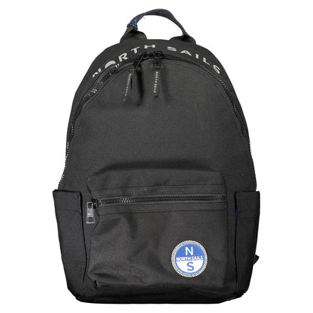 North Sails Black Polyester Men Backpack North Sails