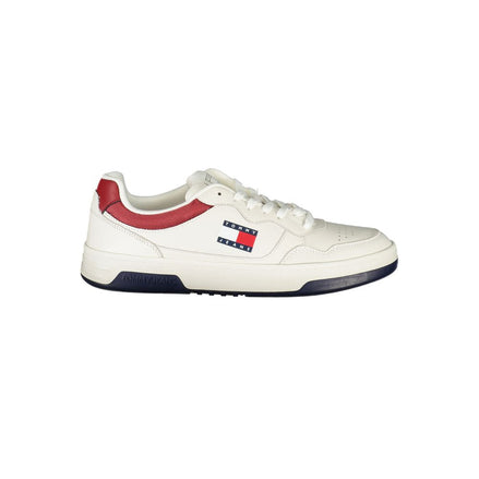 Tommy Hilfiger White Leather Men Sneaker Tommy Hilfiger