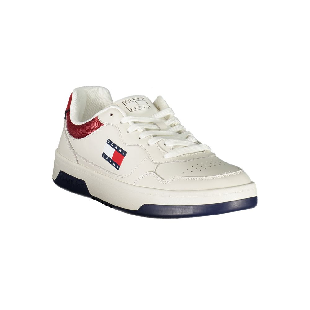Tommy Hilfiger White Leather Men Sneaker Tommy Hilfiger