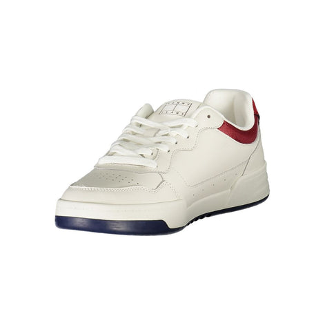 Tommy Hilfiger White Leather Men Sneaker Tommy Hilfiger