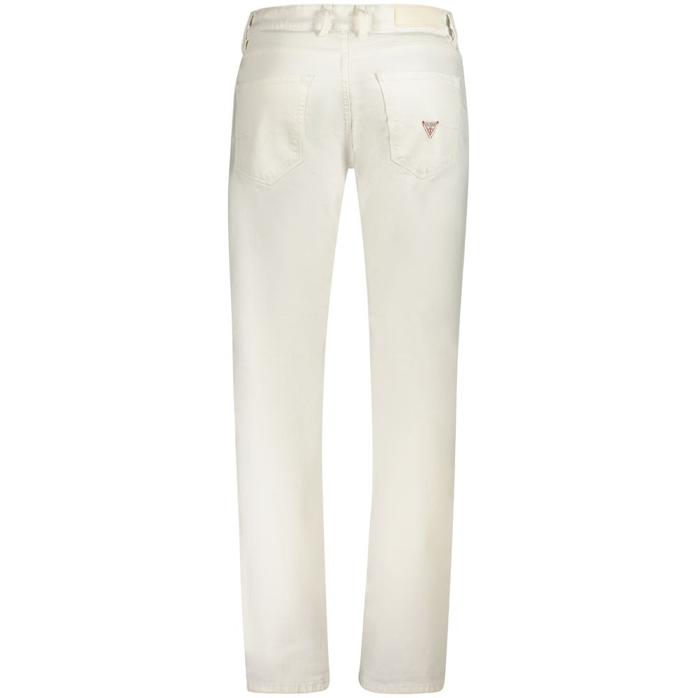 Guess Jeans White Cotton Mens Jeans Guess Jeans
