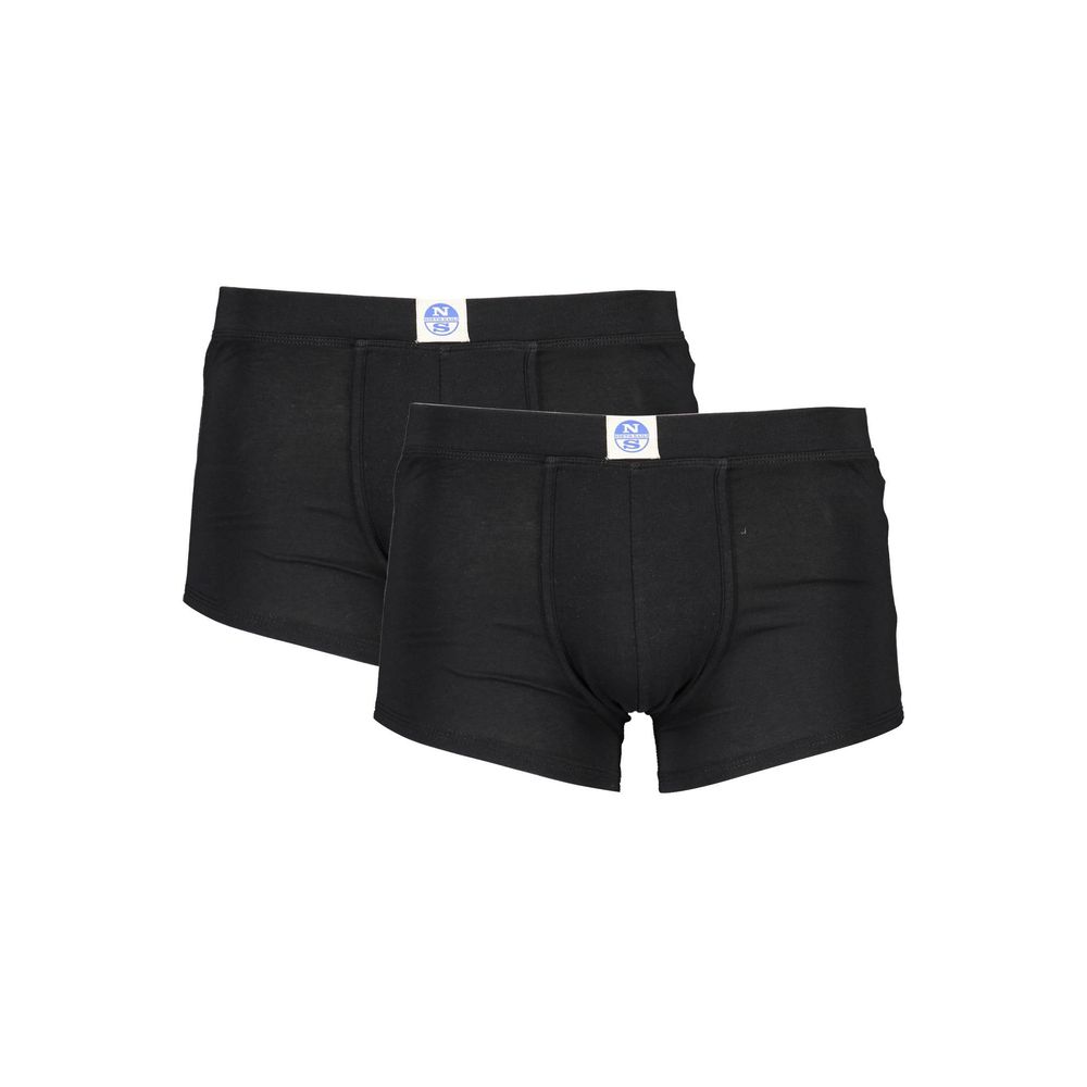 North Sails Black Cotton Men Boxer Pack North Sails
