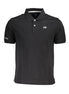 La Martina Black Cotton Men Polo Shirt La Martina