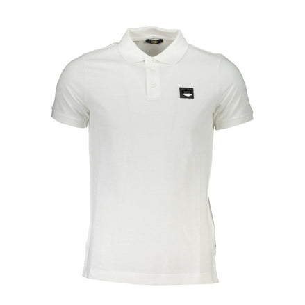 Cavalli Class Bianco Cotton Men Polo Cavalli Class