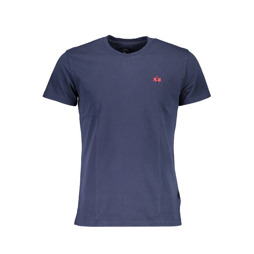 La Martina Blue Cotton Men T-Shirt La Martina