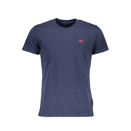 La Martina Blue Cotton Men T-Shirt La Martina