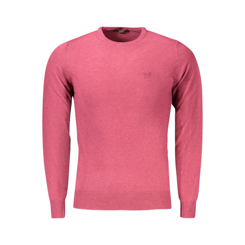 Cavalli Class Rosso Viscose Men Sweater Cavalli Class