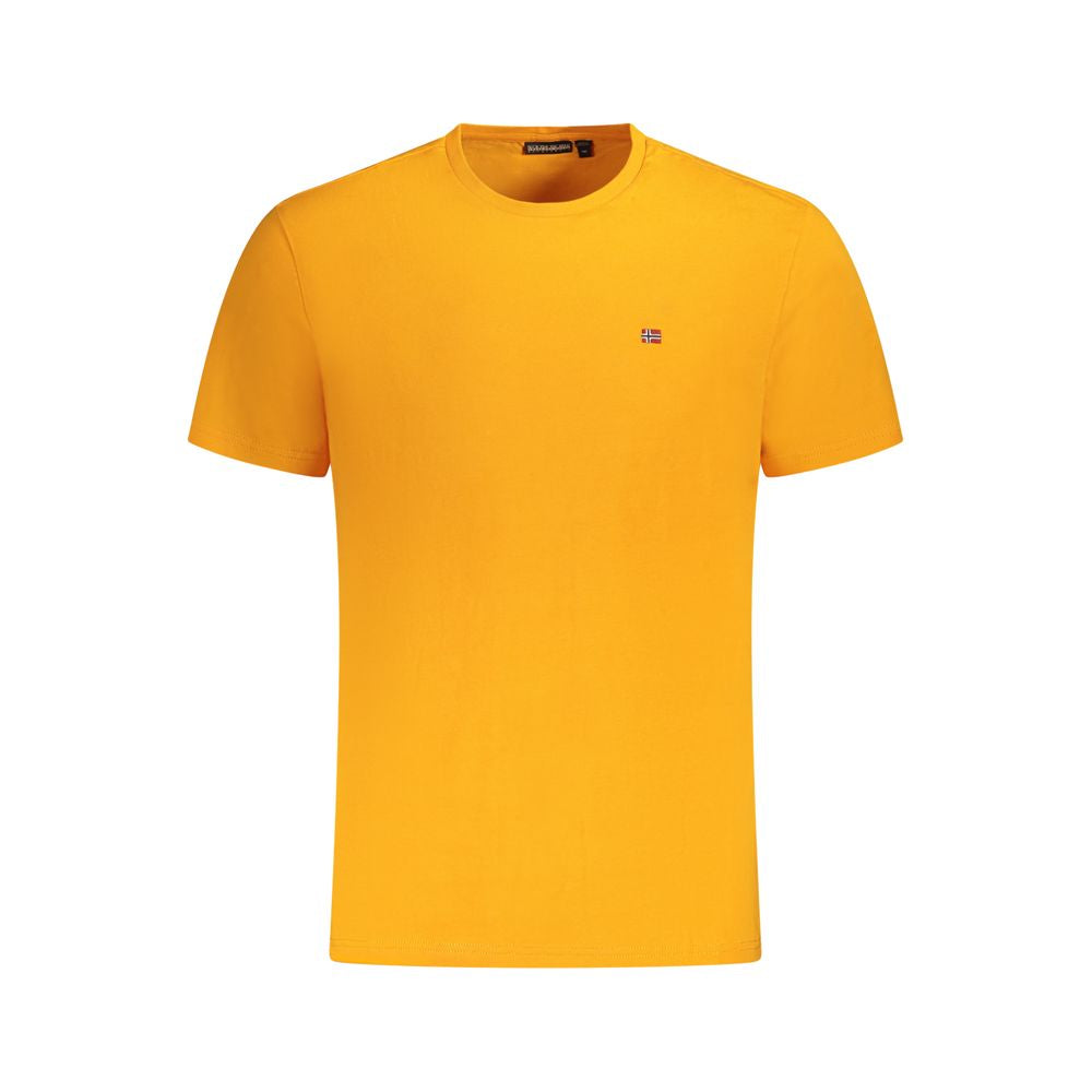 Napapijri Arancione Cotton Men T-Shirt Napapijri