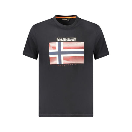 Napapijri Black Cotton Men T-Shirt Napapijri