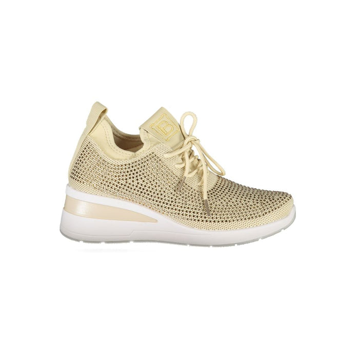 Laura Biagiotti Beige Polyester Women Sneaker Laura Biagiotti