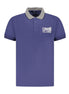 Cavalli Class Blue Cotton Men Polo Shirt Cavalli Class