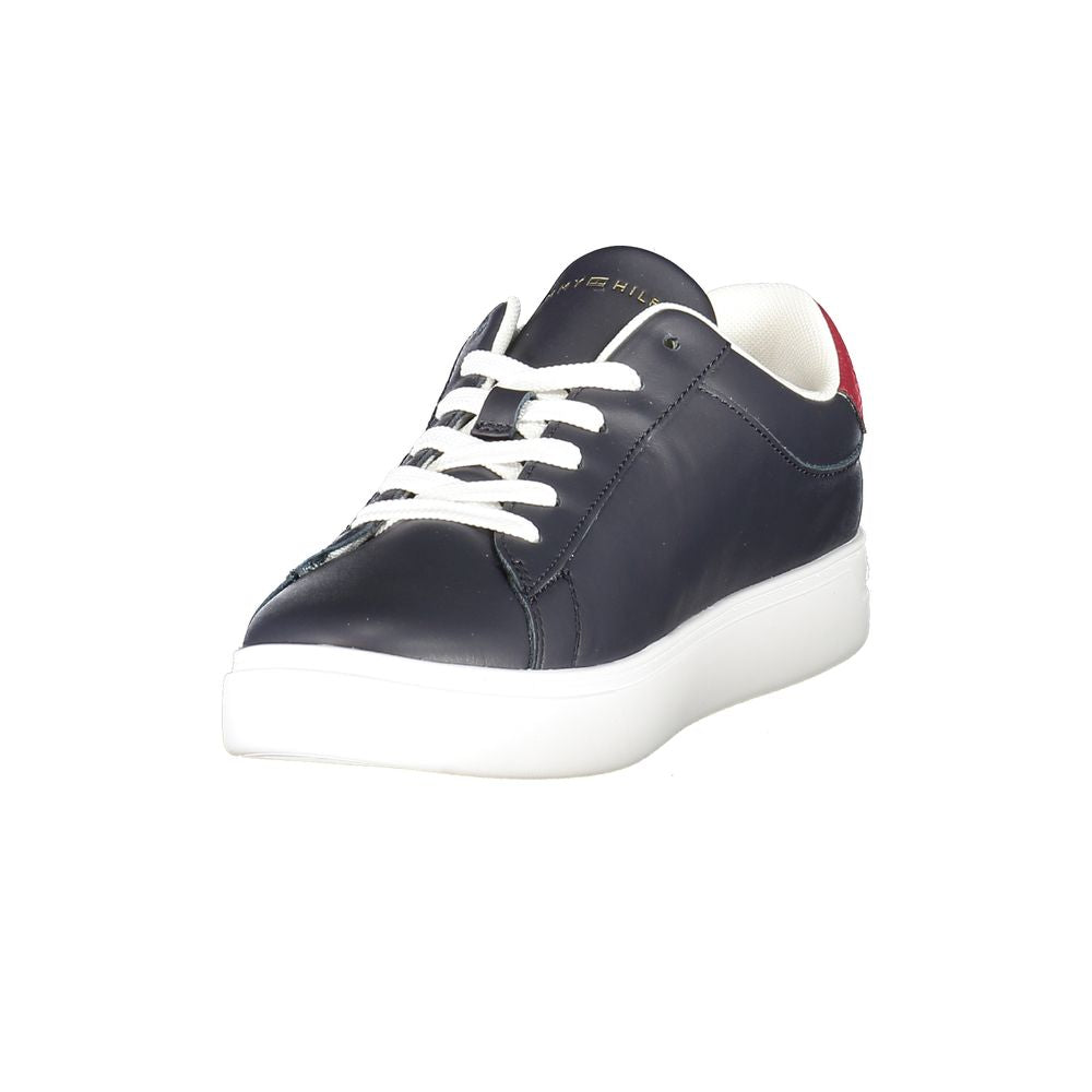 Tommy Hilfiger Blue Leather Women Sneaker Tommy Hilfiger