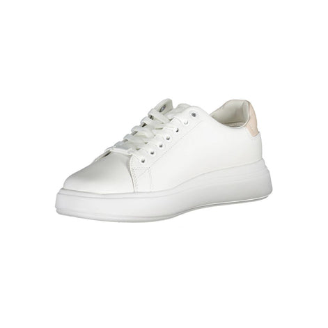 Baskets Calvin Klein en cuir blanc pour femme