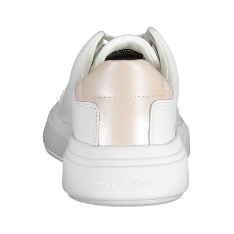 Baskets Calvin Klein en cuir blanc pour femme