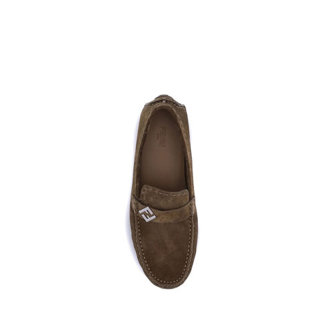 Fendi Brown Rubber Slip-On Loafers Fendi