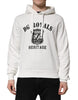 Dolce & Gabbana White Cotton DG ROYAL Print Hooded Sweater Dolce & Gabbana
