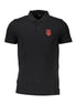 Cavalli Class Black Cotton Men Polo Shirt Cavalli Class