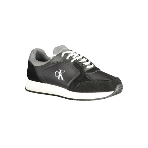 Calvin Klein Black Leather Men Sneaker Calvin Klein