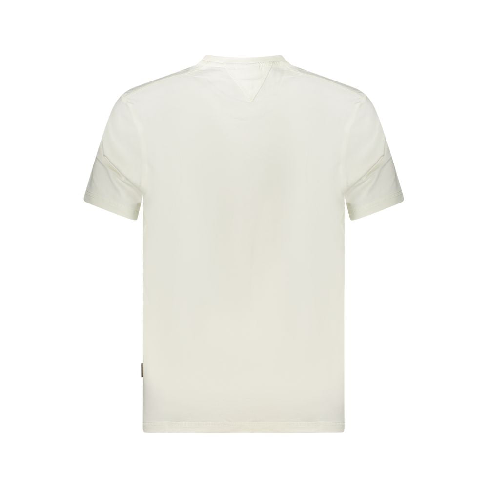 Napapijri White Cotton Men T-Shirt Napapijri