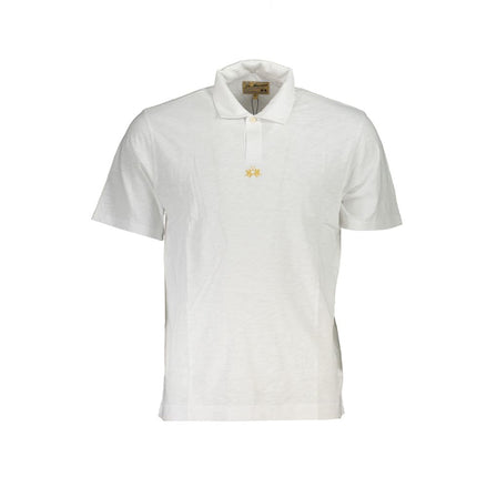 La Martina White Cotton Men's Polo Shirt La Martina