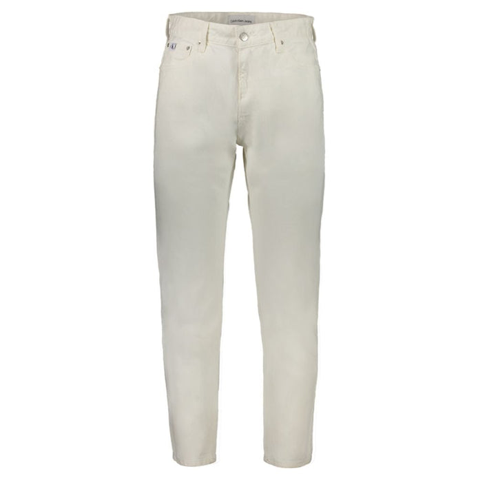 Calvin Klein White Cotton Men Jeans Calvin Klein