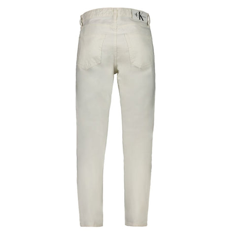 Calvin Klein White Cotton Men Jeans Calvin Klein