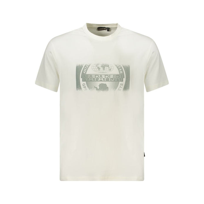 Napapijri White Cotton Men's T-Shirt Napapijri