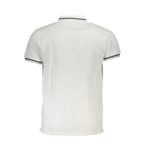Cavalli Class White Cotton Men Polo Shirt Cavalli Class