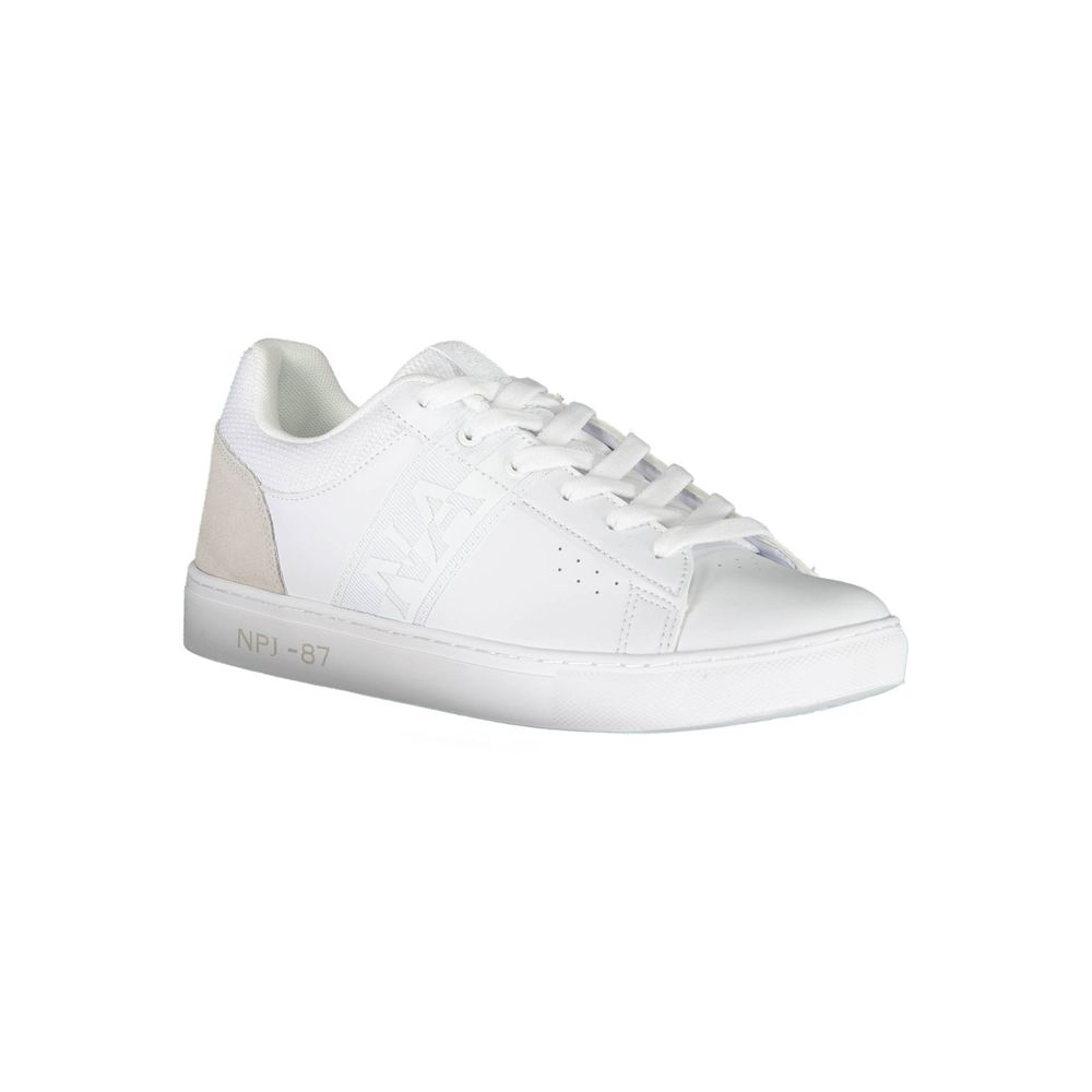 Napapijri White Leather Men Sneaker Napapijri