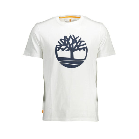 Timberland White Cotton Men T-Shirt Timberland