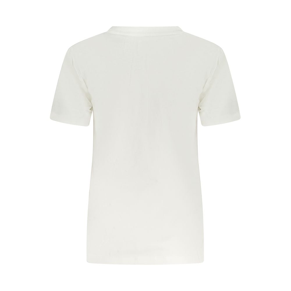 Converse White Cotton Women T-Shirt Converse