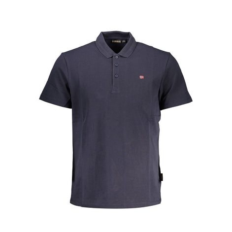 Napapijri Blue Cotton Men Polo Shirt Napapijri