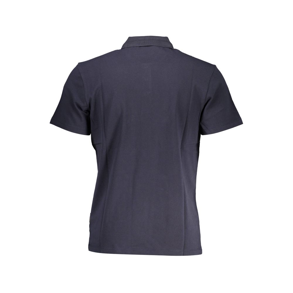 Napapijri Blue Cotton Men Polo Shirt Napapijri