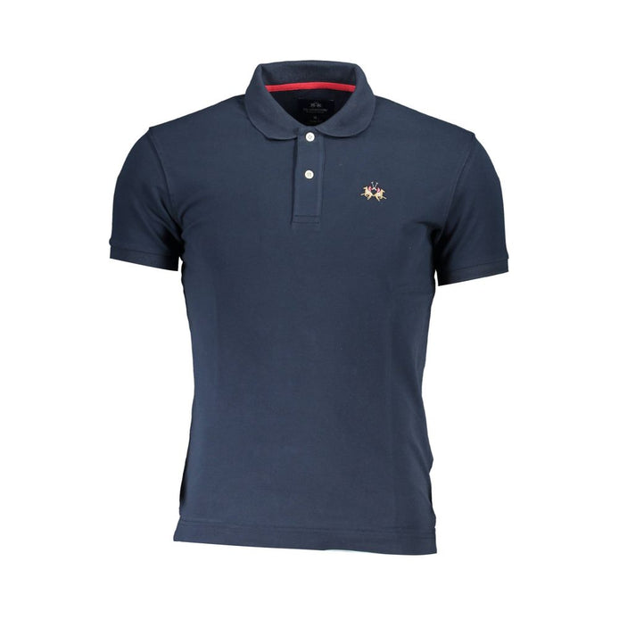 La Martina Blue Cotton Men's Polo Shirt La Martina