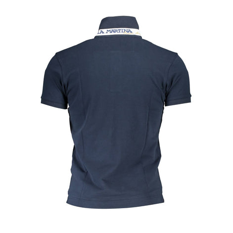 La Martina Blue Cotton Men's Polo Shirt La Martina