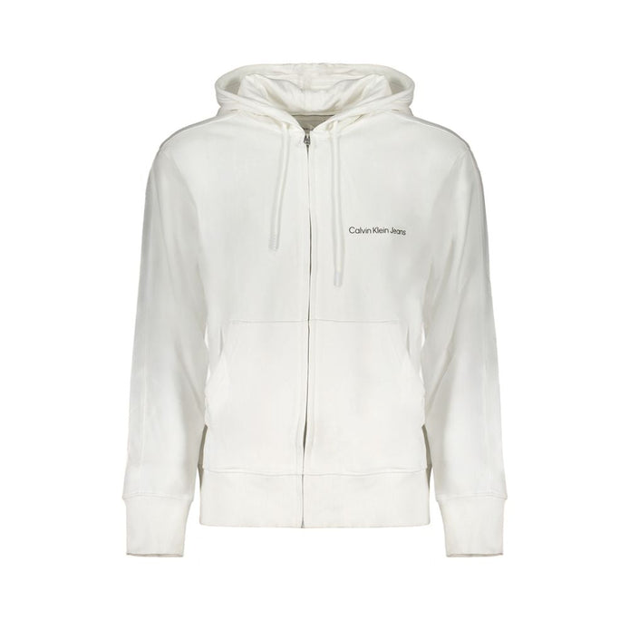 Calvin Klein White Cotton Men's Sweatshirt Calvin Klein