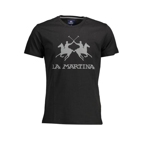 La Martina Black Cotton Men's T-Shirt La Martina