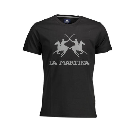 La Martina Black Cotton Men's T-Shirt La Martina