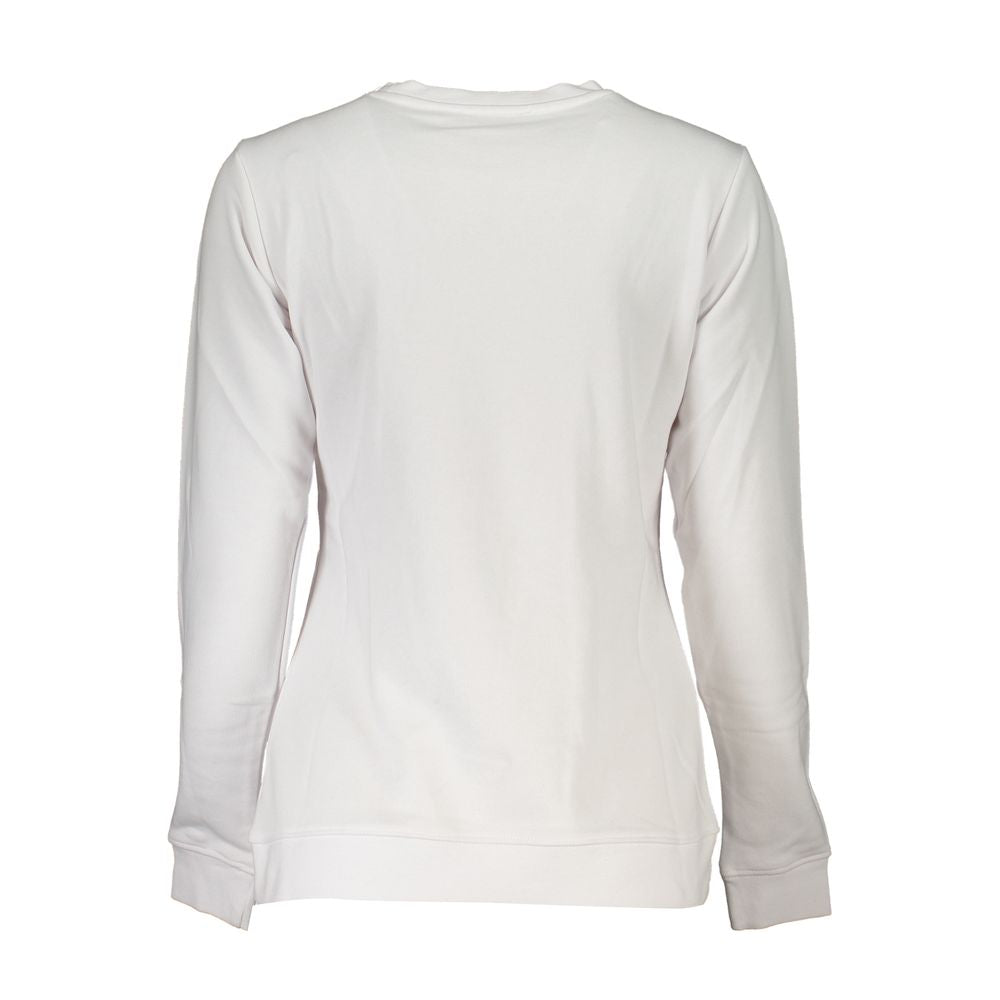 Cavalli Class White Cotton Women Sweatshirt Cavalli Class